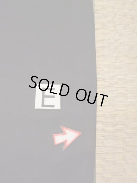 Photo23: L0204E Used Japanese women  Black TOMESODE formal / Silk. Chrysanthemum,   (Grade B) (23)