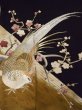 Photo7: L0204I Used Japanese women  Black TOMESODE formal / Silk. UME plum bloom, Mist pattern, Japanese pheasant motif  (Grade B) (7)