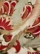 Photo16: L0204L Used Japanese women  Cream FURISODE long-sleeved / Silk. Flower,   (Grade D) (16)