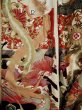 Photo35: L0204L Used Japanese women  Cream FURISODE long-sleeved / Silk. Flower,   (Grade D) (35)