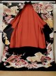 Photo4: L0204M Used Japanese women  Black FURISODE long-sleeved / Silk. UME plum bloom,   (Grade C) (4)