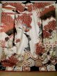 Photo1: L0204N Used Japanese women  Cream FURISODE long-sleeved / Silk. Flower,   (Grade D) (1)