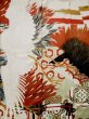 Photo9: L0204N Used Japanese women  Cream FURISODE long-sleeved / Silk. Flower,   (Grade D) (9)