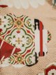 Photo13: L0204N Used Japanese women  Cream FURISODE long-sleeved / Silk. Flower,   (Grade D) (13)