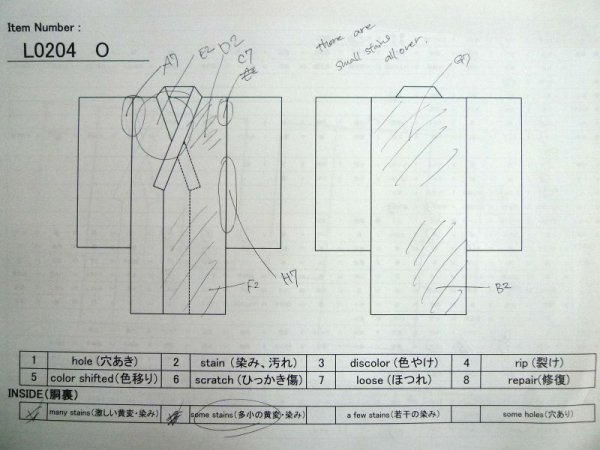 Photo21: L0204O Used Japanese women  Vermilion FURISODE long-sleeved / Silk. Chrysanthemum,   (Grade D) (21)