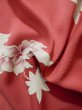 Photo14: L0204Q Used Japanese womenCreamy  Rose FURISODE long-sleeved / Silk. Flower,   (Grade B) (14)