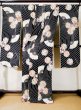 Photo3: L0204R Used Japanese women  Black FURISODE long-sleeved / Silk. Flower,   (Grade B) (3)