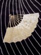Photo8: L0204R Used Japanese women  Black FURISODE long-sleeved / Silk. Flower,   (Grade B) (8)