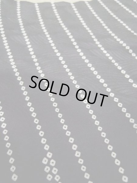 Photo12: L0204R Used Japanese women  Black FURISODE long-sleeved / Silk. Flower,   (Grade B) (12)