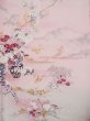 Photo5: Mint L0204S Used Japanese womenPale Light Pink FURISODE long-sleeved / Silk. Flower,   (Grade A+) (5)