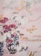 Photo7: Mint L0204S Used Japanese womenPale Light Pink FURISODE long-sleeved / Silk. Flower,   (Grade A+) (7)