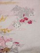 Photo9: Mint L0204S Used Japanese womenPale Light Pink FURISODE long-sleeved / Silk. Flower,   (Grade A+) (9)