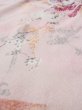 Photo12: Mint L0204S Used Japanese womenPale Light Pink FURISODE long-sleeved / Silk. Flower,   (Grade A+) (12)