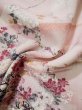 Photo13: Mint L0204S Used Japanese womenPale Light Pink FURISODE long-sleeved / Silk. Flower,   (Grade A+) (13)