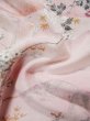 Photo14: Mint L0204S Used Japanese womenPale Light Pink FURISODE long-sleeved / Silk. Flower,   (Grade A+) (14)