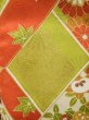 Photo12: L0204U Used Japanese womenShiny Pale Yellowish Green FURISODE long-sleeved / Silk. Chrysanthemum,   (Grade D) (12)