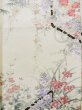 Photo7: L0204V Used Japanese womenShiny  Off White FURISODE long-sleeved / Silk. Flower,   (Grade D) (7)