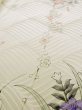 Photo15: L0204V Used Japanese womenShiny  Off White FURISODE long-sleeved / Silk. Flower,   (Grade D) (15)