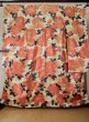 Photo2: L0204X Used Japanese womenShiny Smoky Orange FURISODE long-sleeved / Silk. Peony   (Grade C) (2)