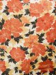 Photo5: L0204X Used Japanese womenShiny Smoky Orange FURISODE long-sleeved / Silk. Peony   (Grade C) (5)