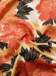 Photo12: L0204X Used Japanese womenShiny Smoky Orange FURISODE long-sleeved / Silk. Peony   (Grade C) (12)