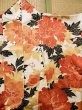 Photo15: L0204X Used Japanese womenShiny Smoky Orange FURISODE long-sleeved / Silk. Peony   (Grade C) (15)