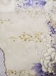 Photo10: L0205A Used Japanese womenShiny  Off White FURISODE long-sleeved / Silk. Flower,   (Grade B) (10)