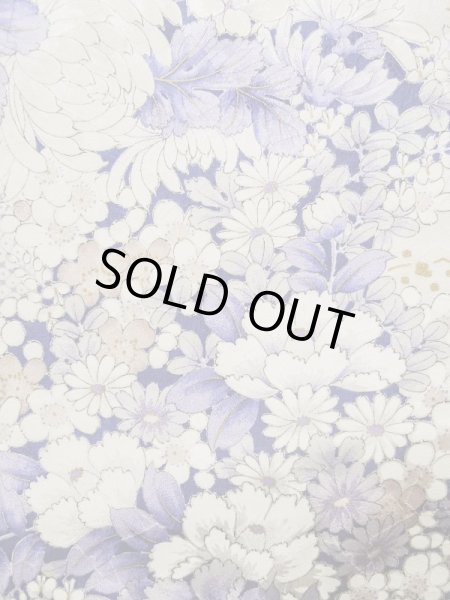 Photo12: L0205A Used Japanese womenShiny  Off White FURISODE long-sleeved / Silk. Flower,   (Grade B) (12)