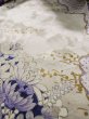 Photo14: L0205A Used Japanese womenShiny  Off White FURISODE long-sleeved / Silk. Flower,   (Grade B) (14)