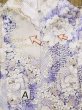 Photo18: L0205A Used Japanese womenShiny  Off White FURISODE long-sleeved / Silk. Flower,   (Grade B) (18)