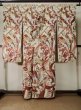 Photo4: L0205C Used Japanese women  Cream FURISODE long-sleeved / Silk. Chrysanthemum, Bundle of Ribbons  (Grade B) (4)