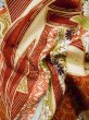 Photo13: L0205C Used Japanese women  Cream FURISODE long-sleeved / Silk. Chrysanthemum, Bundle of Ribbons  (Grade B) (13)