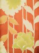 Photo6: L0205D Used Japanese womenCreamy  Orange FURISODE long-sleeved / Silk. Flower, Base woben : Flower and leaf  (Grade B) (6)