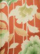 Photo8: L0205D Used Japanese womenCreamy  Orange FURISODE long-sleeved / Silk. Flower, Base woben : Flower and leaf  (Grade B) (8)