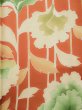 Photo8: L0205D Used Japanese womenCreamy  Orange FURISODE long-sleeved / Silk. Flower, Base woben : Flower and leaf  (Grade B) (8)