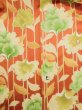 Photo19: L0205D Used Japanese womenCreamy  Orange FURISODE long-sleeved / Silk. Flower, Base woben : Flower and leaf  (Grade B) (19)