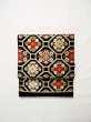 Photo2: L0216X Vintage Japanese Kimono   Black FUKURO OBI sash Flower Silk. (2)