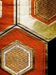 Photo5: L0216Y Vintage Japanese Kimono   Black FUKURO OBI sash Tortoise-shell pattern― Hexagonal pattern Silk. (5)
