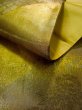 Photo12: L0218S Vintage Japanese Kimono Shiny  Gold FUKURO OBI sash Peony Silk. (12)