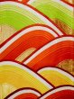 Photo3: L0218X Vintage Japanese Kimono   Gold FUKURO OBI sash Abstract pattern Silk. (3)