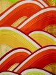 Photo4: L0218X Vintage Japanese Kimono   Gold FUKURO OBI sash Abstract pattern Silk. (4)