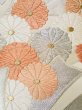 Photo6: L0219C Vintage Japanese Kimono   Off White FUKURO OBI sash Chrysanthemum Silk. (6)