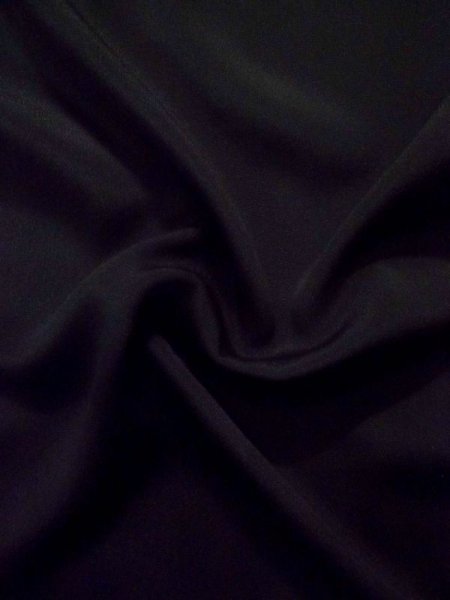Photo7: L0224G Used Japanese women  Black MONTSUKI crests / Silk.    (Grade D) (7)