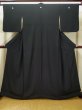 Photo1: L0224H Used Japanese women  Black MONTSUKI crests / Silk.    (Grade C) (1)