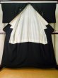 Photo2: L0224J Used Japanese women  Black MONTSUKI crests / Silk.    (Grade D) (2)