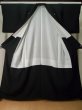 Photo2: L0224S Used Japanese women  Black MONTSUKI crests / Silk.    (Grade B) (2)
