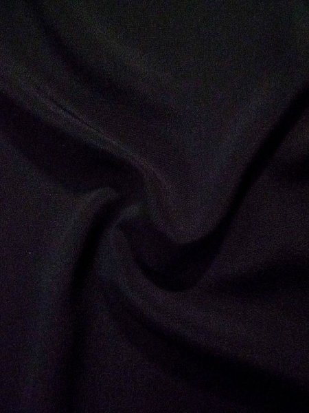 Photo10: L0224V Used Japanese women  Black MONTSUKI crests / Silk.    (Grade B) (10)