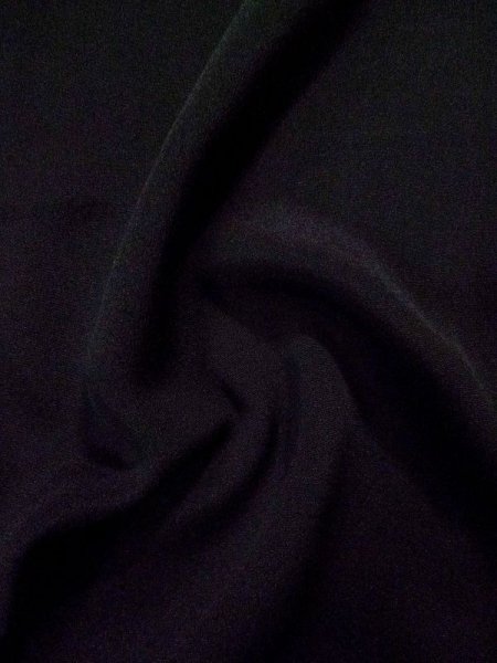 Photo11: L0224V Used Japanese women  Black MONTSUKI crests / Silk.    (Grade B) (11)