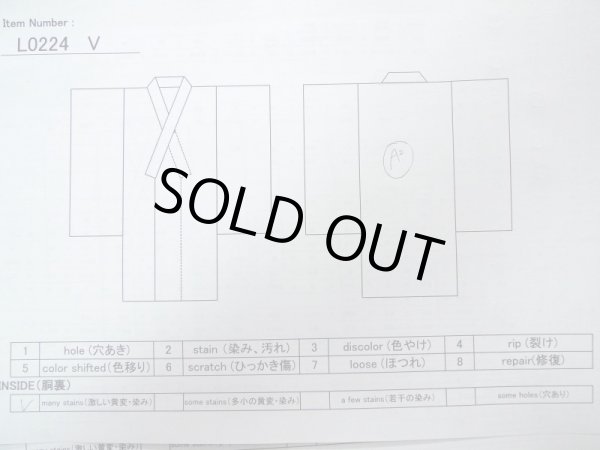 Photo12: L0224V Used Japanese women  Black MONTSUKI crests / Silk.    (Grade B) (12)