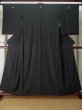 Photo1: L0224Y Used Japanese women  Black MONTSUKI crests / Silk.    (Grade B) (1)